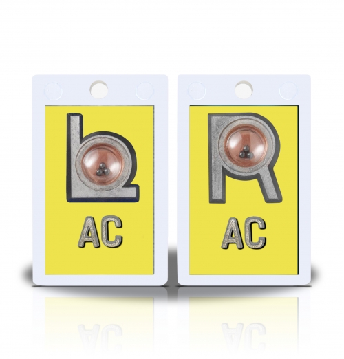 2" Height Non Sticky Positioning Xray Markers- Brimstone Yellow Solid Color